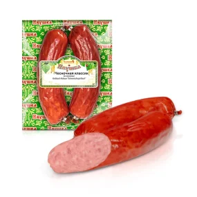 Knoblauch-Krakauer - Tschesnotschnaja Klassik, Rind- und Schweinefleisch, Lackmann, 400 g